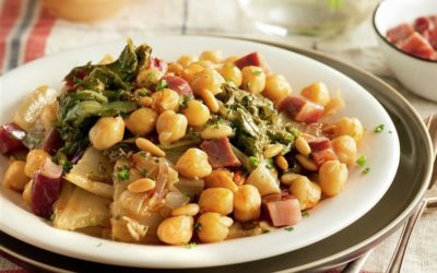 Salteado de acelgas y garbanzos