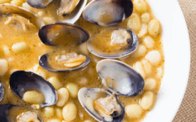 Ensalada templada de pochas y atún
