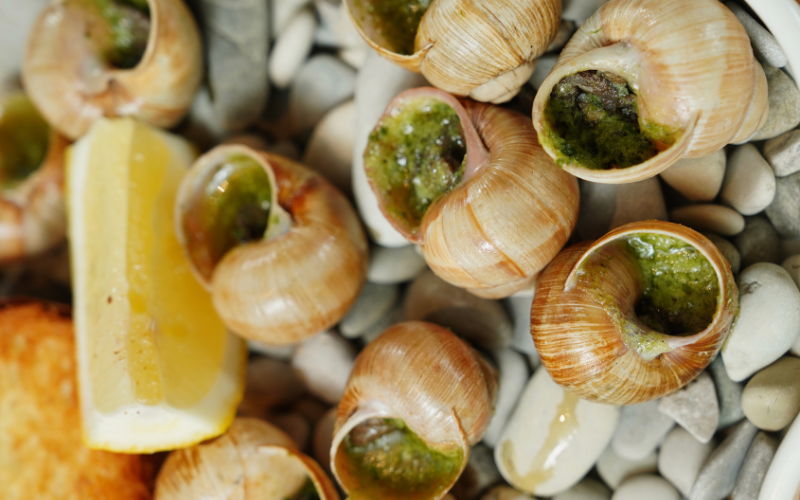 Caracoles al natural con arroz meloso y azafrán