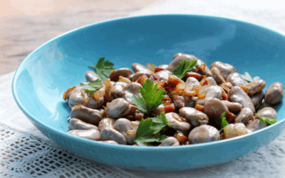 👻 Habitas baby en aceite Gómez Aguirre con jamón y “espíritus” de perejil